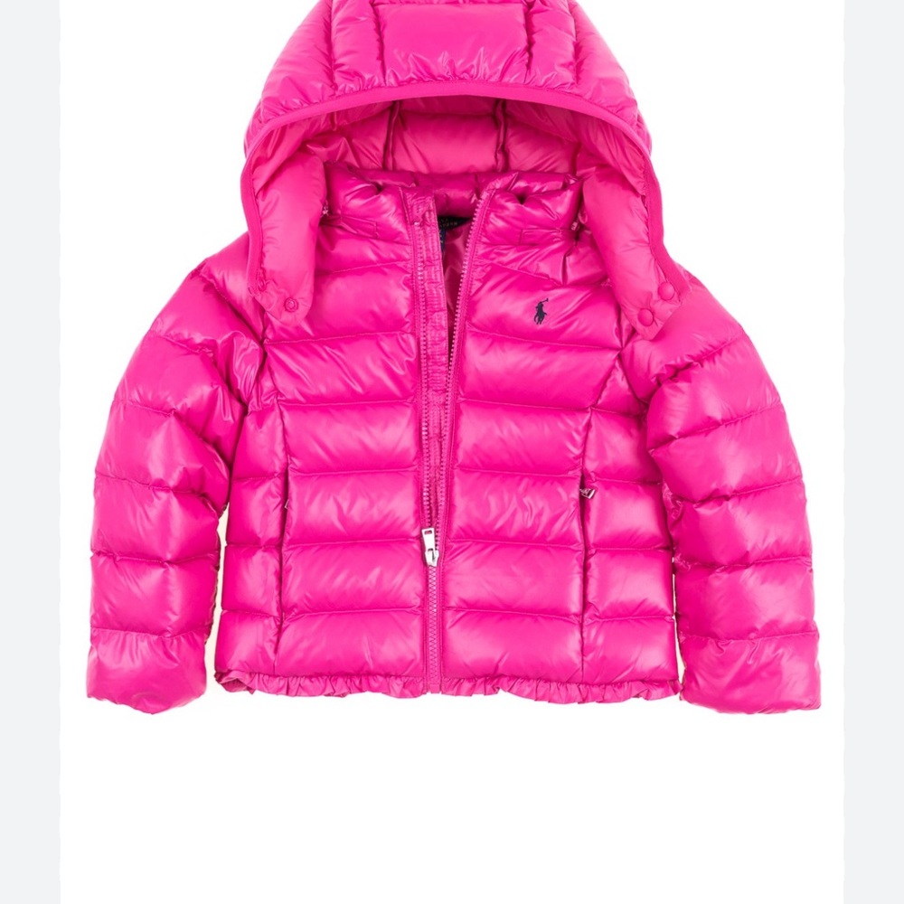 Ralph Lauren Vibrant Pink Hooded Jacket NWOT | Puffer Winter Coat